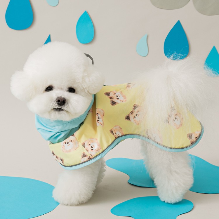 강아지 우비, 강아지 우산, 강아지 비옷, 비오는 날 강아지 산책